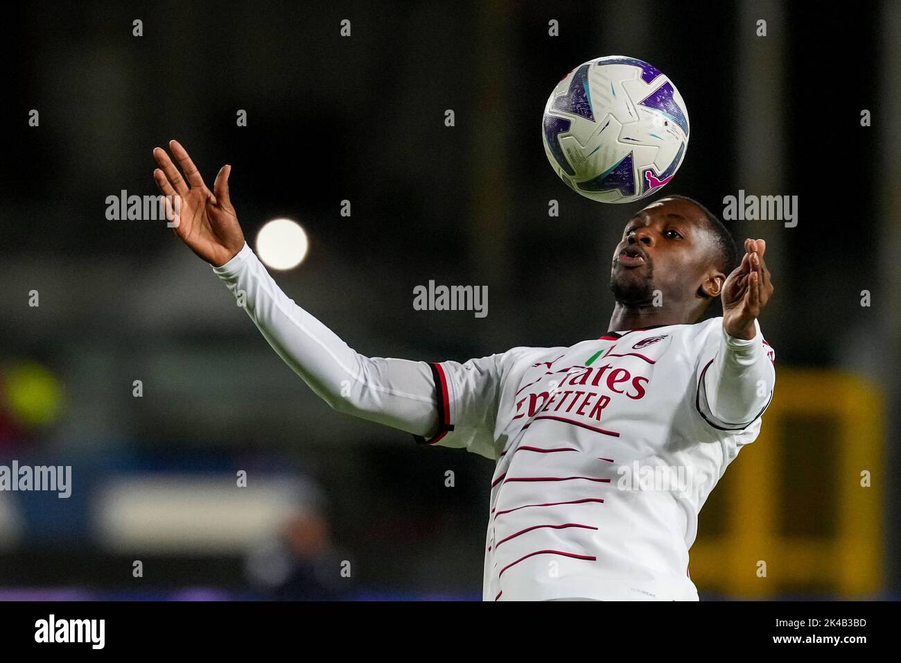 Empoli, Italy. 01st Oct, 2022. Fode Ballo-Toure of AC Milan in action during the Serie A football match between Empoli FC and AC Milan at Carlo Castellani stadium in Empoli (Italy), October 1st, 2022. Photo Paolo Nucci/Insidefoto Credit: Insidefoto di andrea staccioli/Alamy Live News Stock Photo
