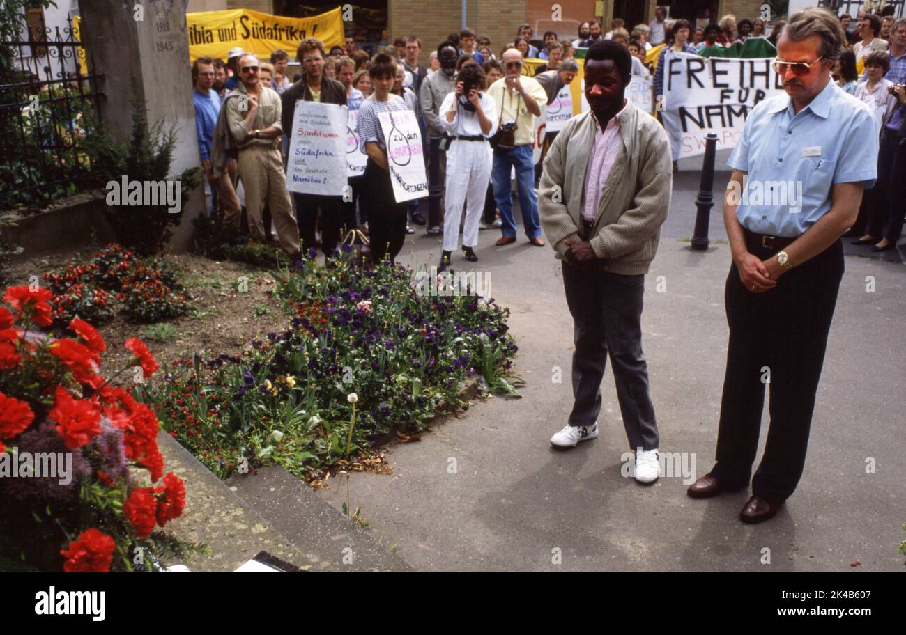 Bonn. Students against Apartheid and for Freedom in Namibia and South Africa 7. 5. 1988 Stock Photo