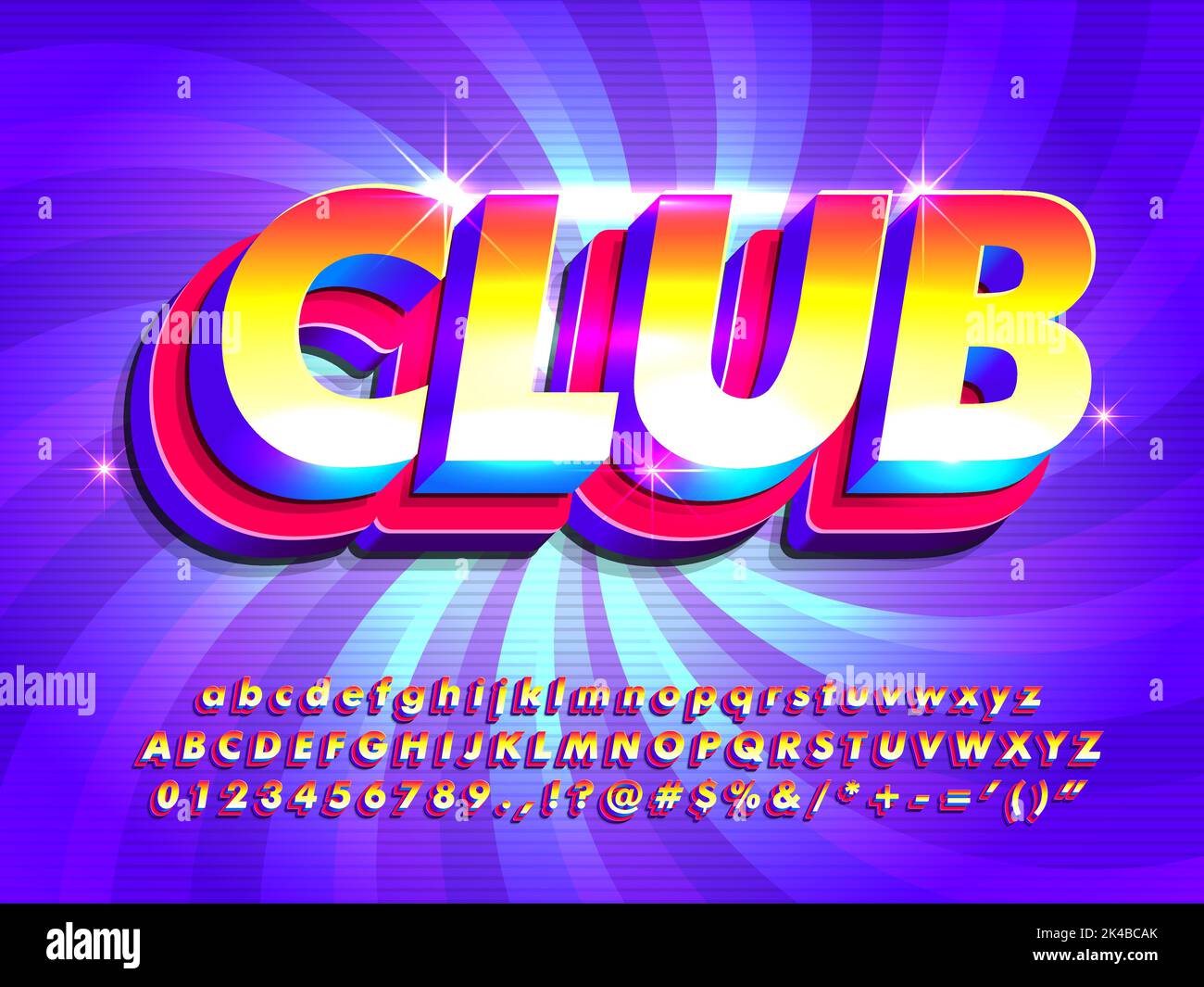 Pop 3d Bold Strong and Sharp Text Effect with Clean Edge Stock Vector