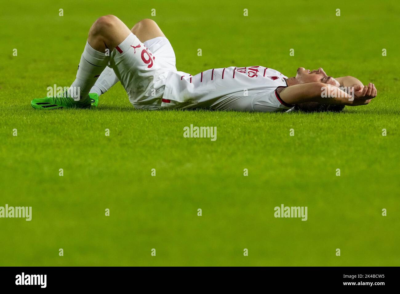 Empoli, Italy. 01st Oct, 2022. Alexis Saelemaekers of AC Milan looks dejected during the Serie A football match between Empoli FC and AC Milan at Carlo Castellani stadium in Empoli (Italy), October 1st, 2022. Photo Paolo Nucci/Insidefoto Credit: Insidefoto di andrea staccioli/Alamy Live News Stock Photo
