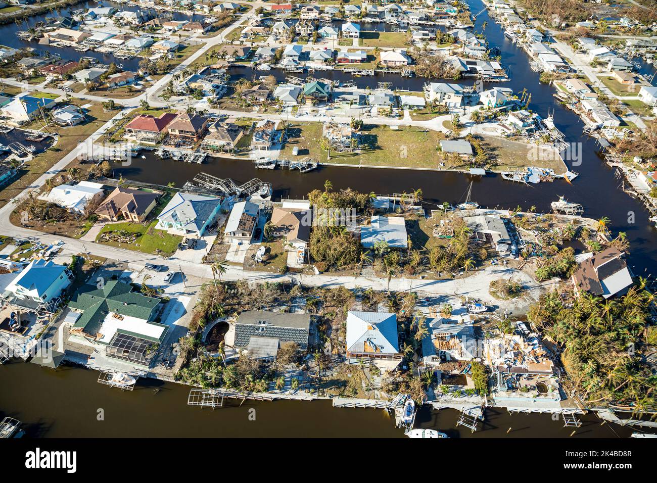 Air and Marine Operations air crews respond to affected areas along Florida's coast after Hurricane Ian made landfall, September 30, 2022. Crews are ready with hoist-capable aircraft to assist anyone in need of emergency extraction. Photo by Ozzy Trevino Stock Photo