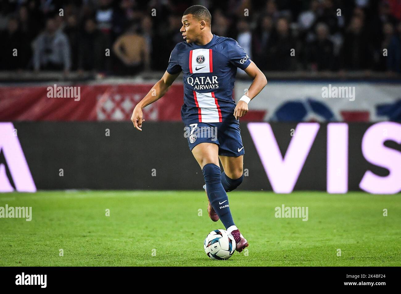 Paris, France. 01st Oct, 2022. Kylian MBAPPE of PSG during the French championship Ligue 1 football match between Paris Saint-Germain and OGC Nice on October 1, 2022 at Parc des Princes stadium in Paris, France - Photo Matthieu Mirville/DPPI Credit: DPPI Media/Alamy Live News Stock Photo