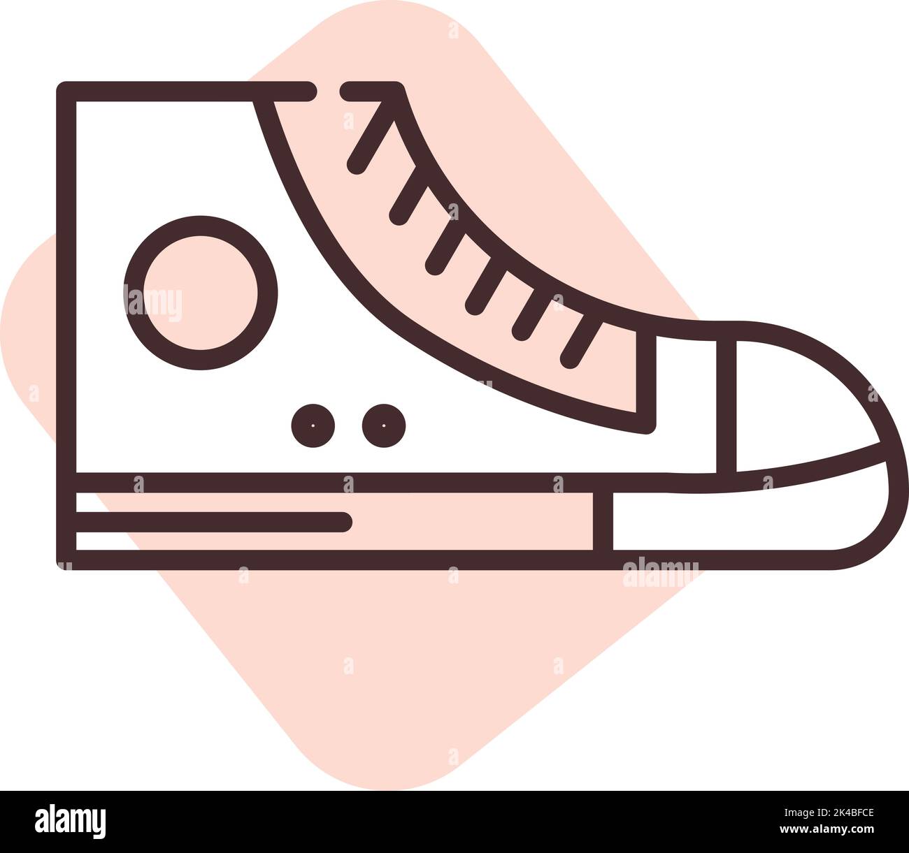 Accessory sneakers, illustration, vector on white background. Stock Vector