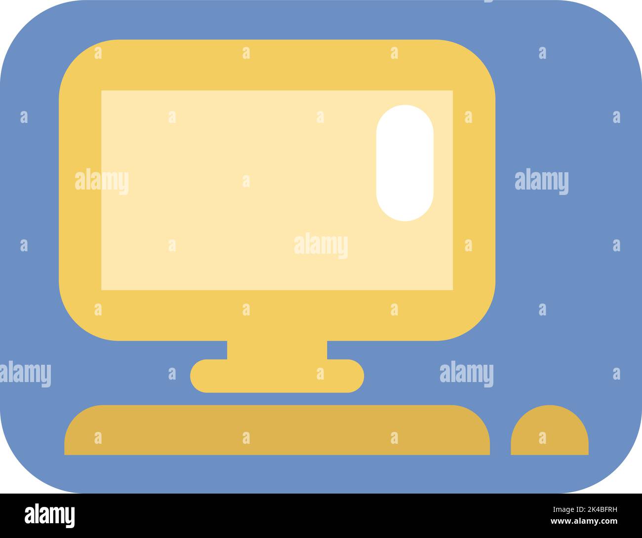 Appliance computer, illustration, vector on white background Stock ...