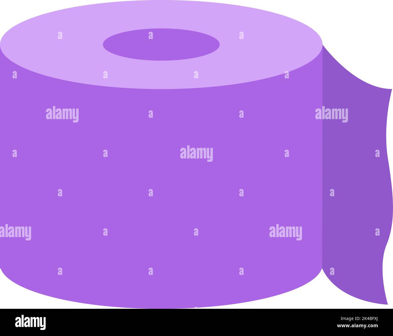 Bathroom toilet paper, illustration, vector on white background. Stock Vector