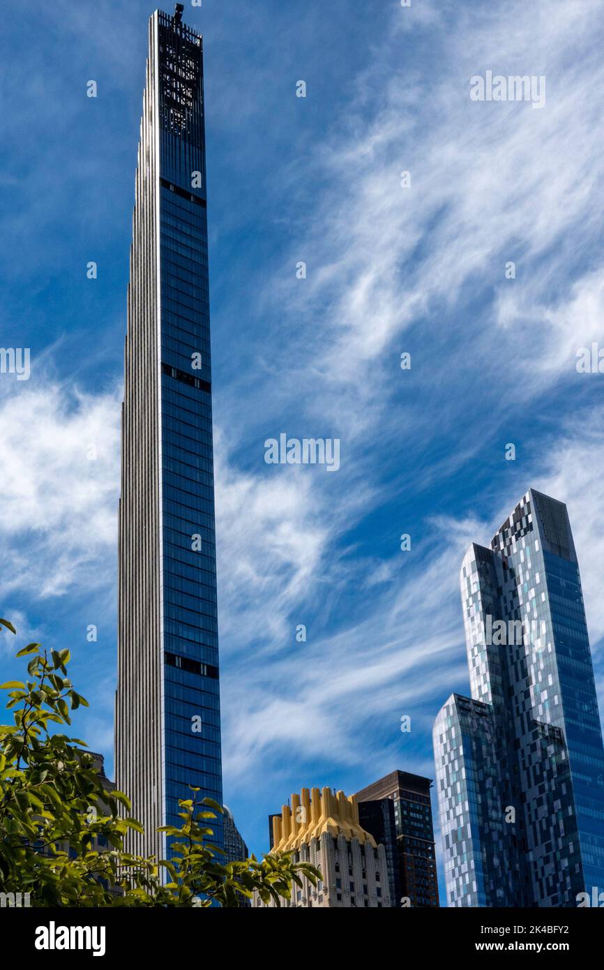 Midtown Skyline with Supertall Condos as viewed from Central Park, NYC, USA 2022 Stock Photo