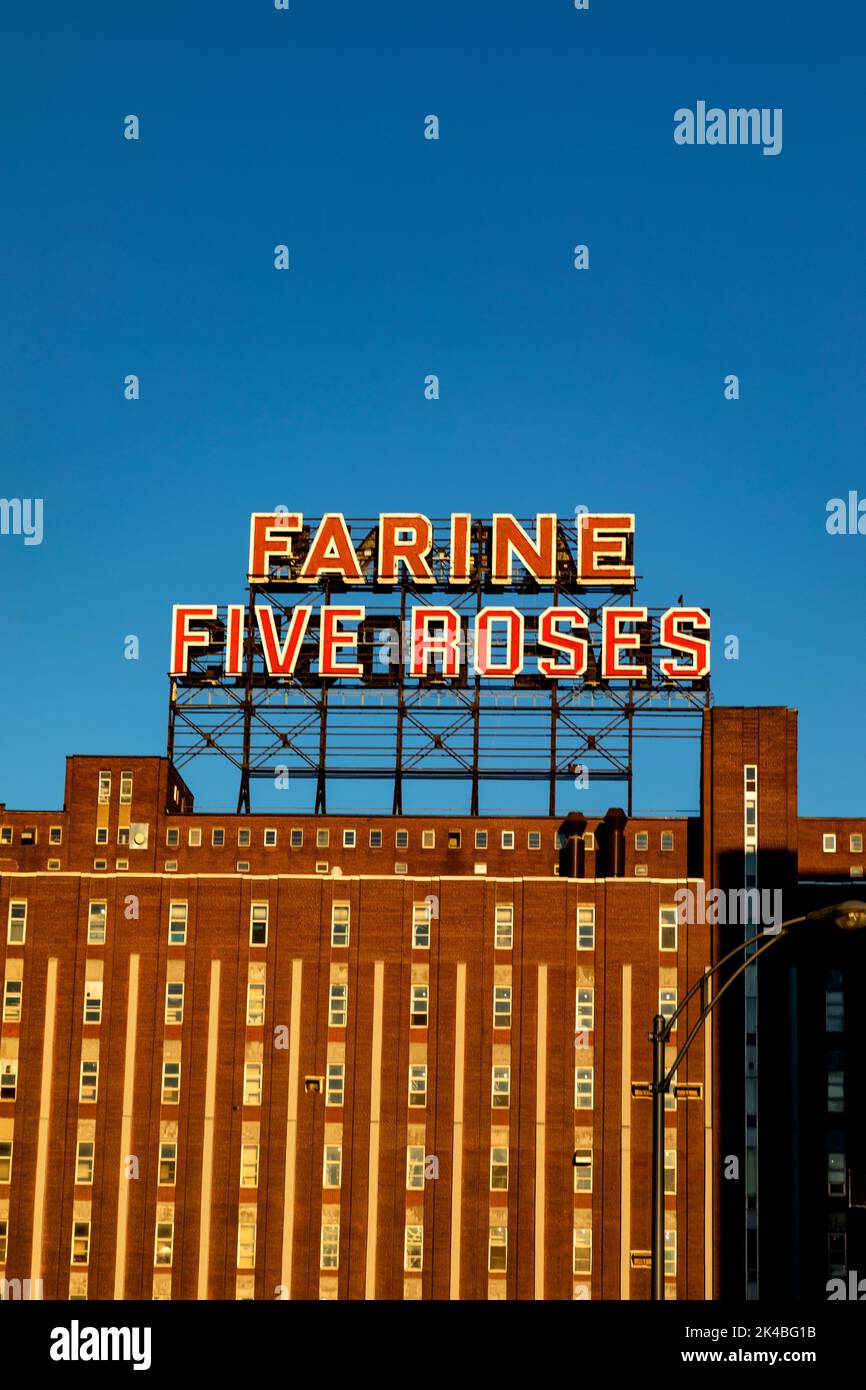 Farine Five Roses Sign, Lachine Canal, Griffintown, Montreal, Quebec ...