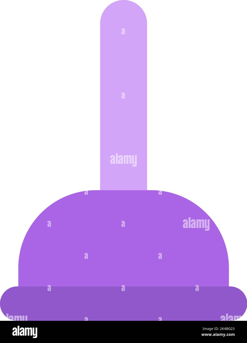 Bathroom plunger, illustration, vector on white background. Stock Vector