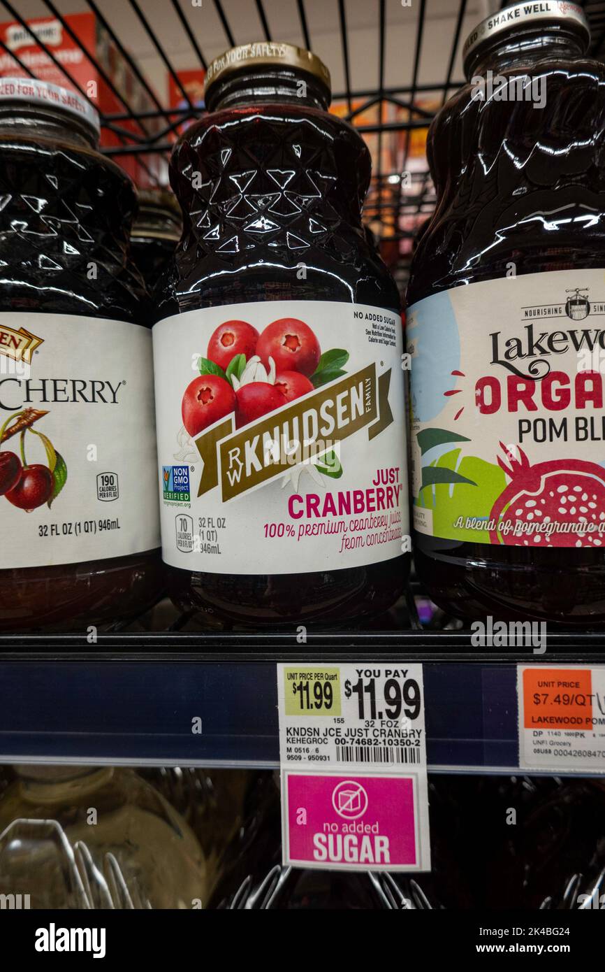 Products in a D'Agostino Grocery Store in New York City, United States