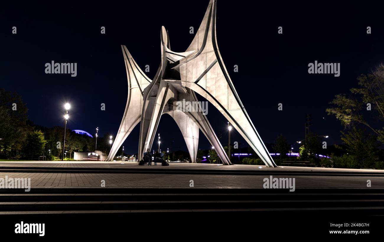 L'Homme (Man) by Alexander Calder, Montreal, Quebec, Canada. Stock Photo