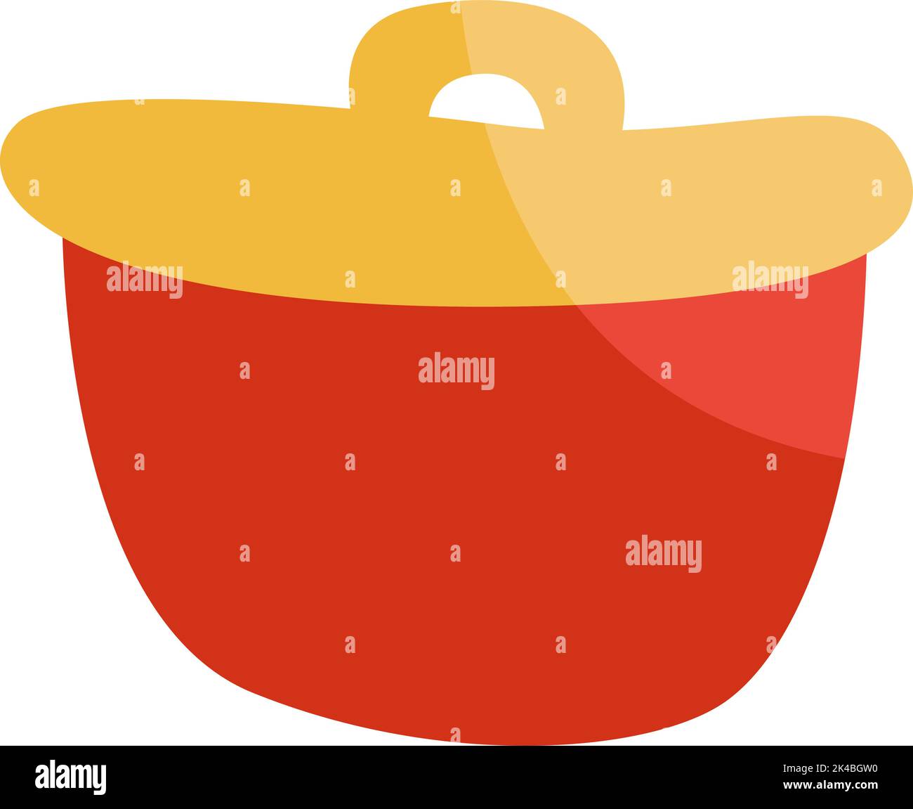 Camping soup, illustration, vector on white background. Stock Vector
