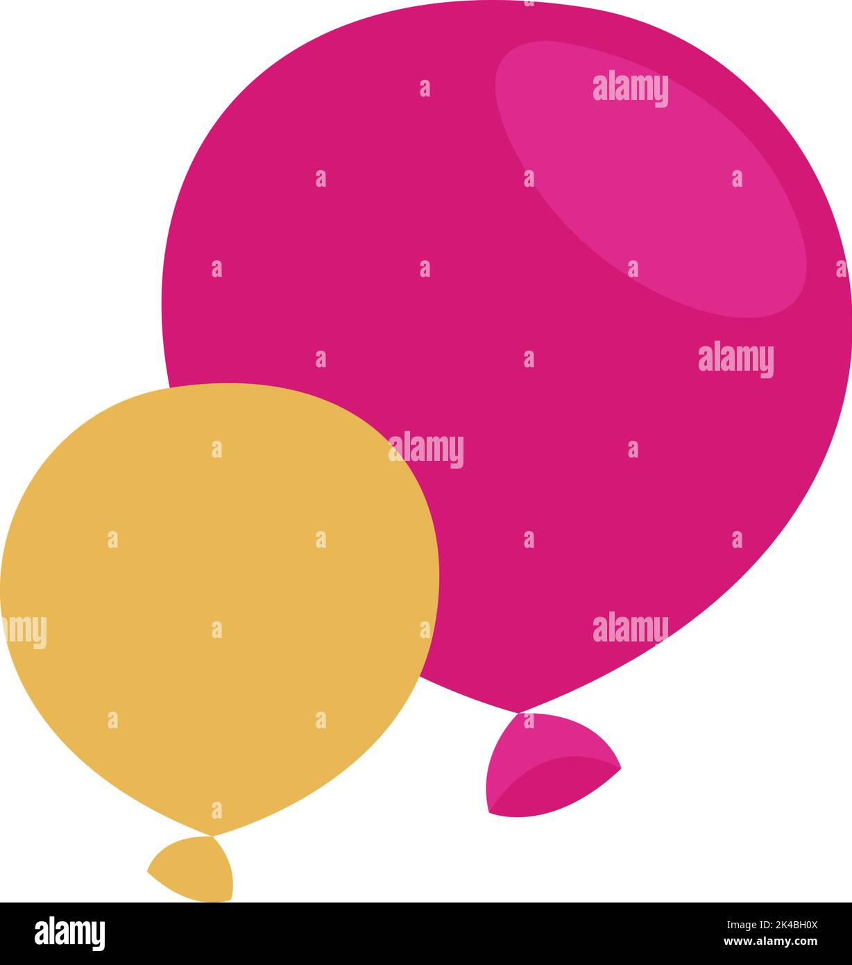 Birthday party balloons, illustration, vector on white background Stock ...