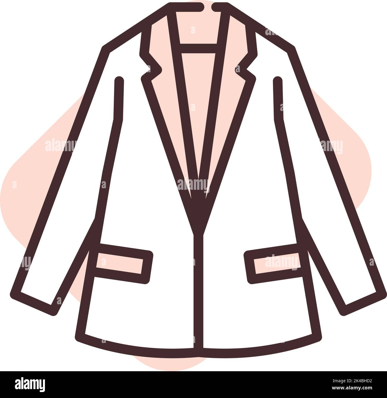 Clothing blazer jacket, illustration, vector on white background. Stock Vector