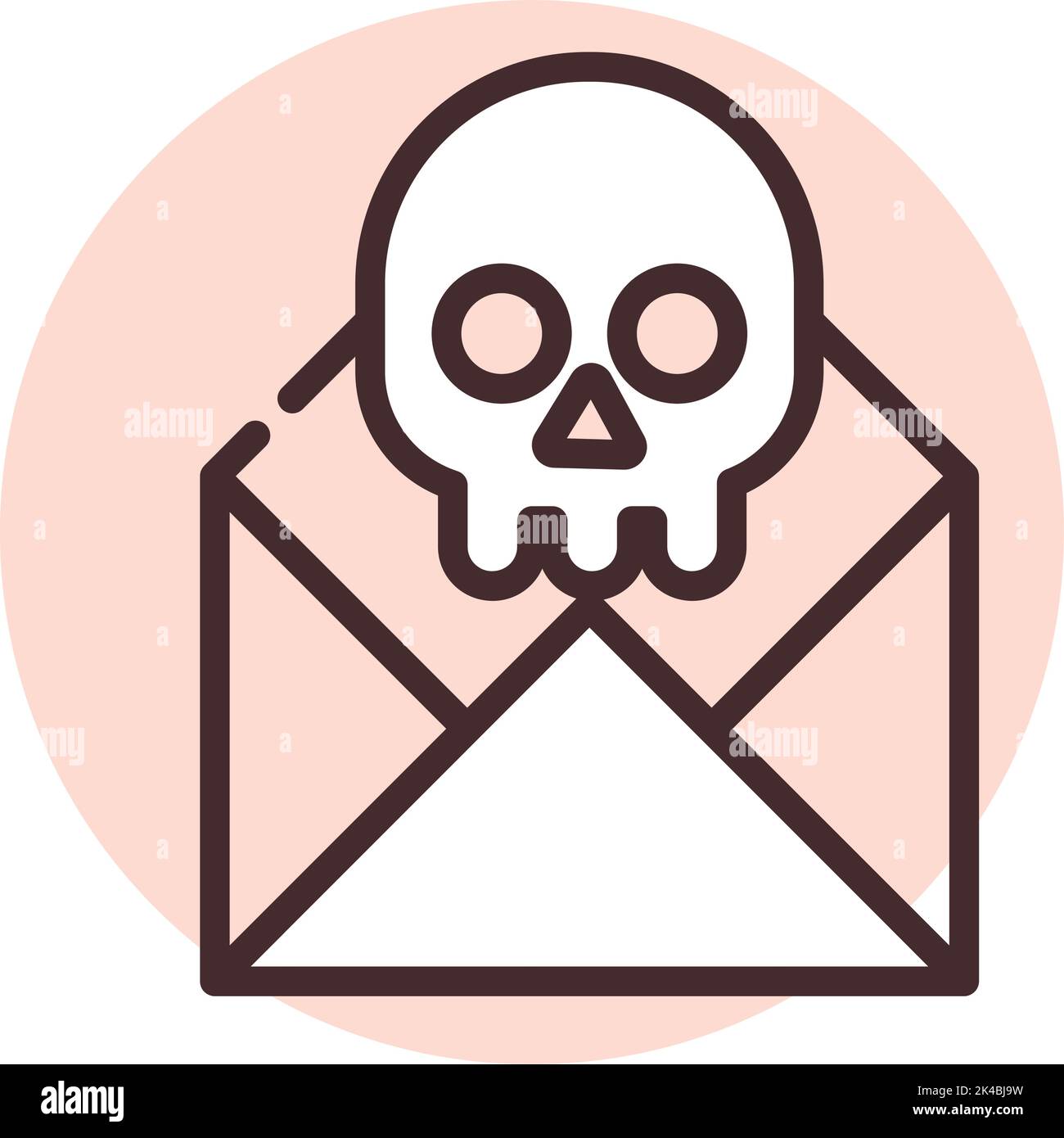 Cyber security virus spam, illustration, vector on white background. Stock Vector