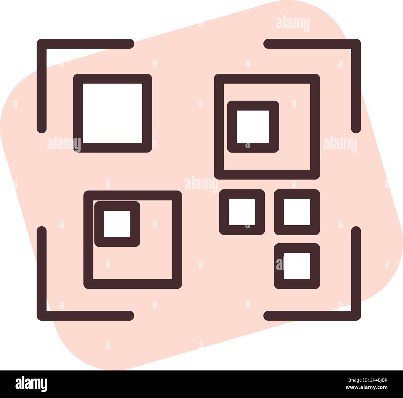 Cyber security QR code, illustration, vector on white background Stock ...