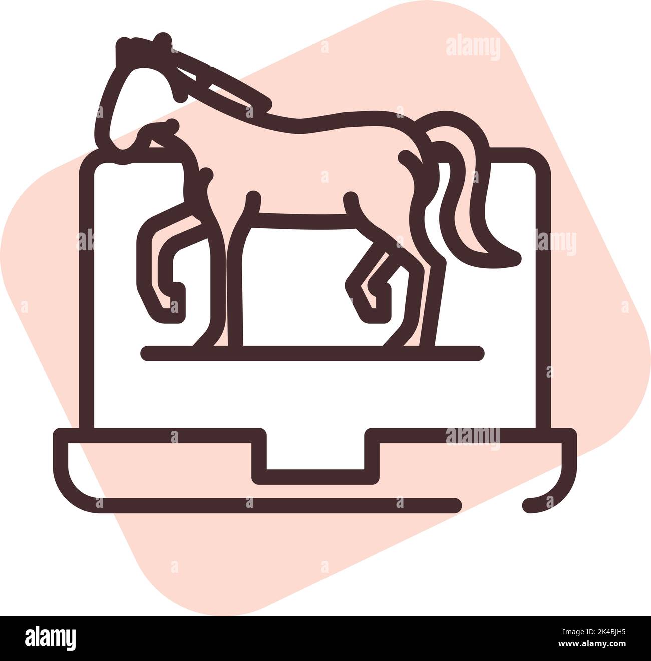 Cyber security troya, illustration, vector on white background. Stock Vector