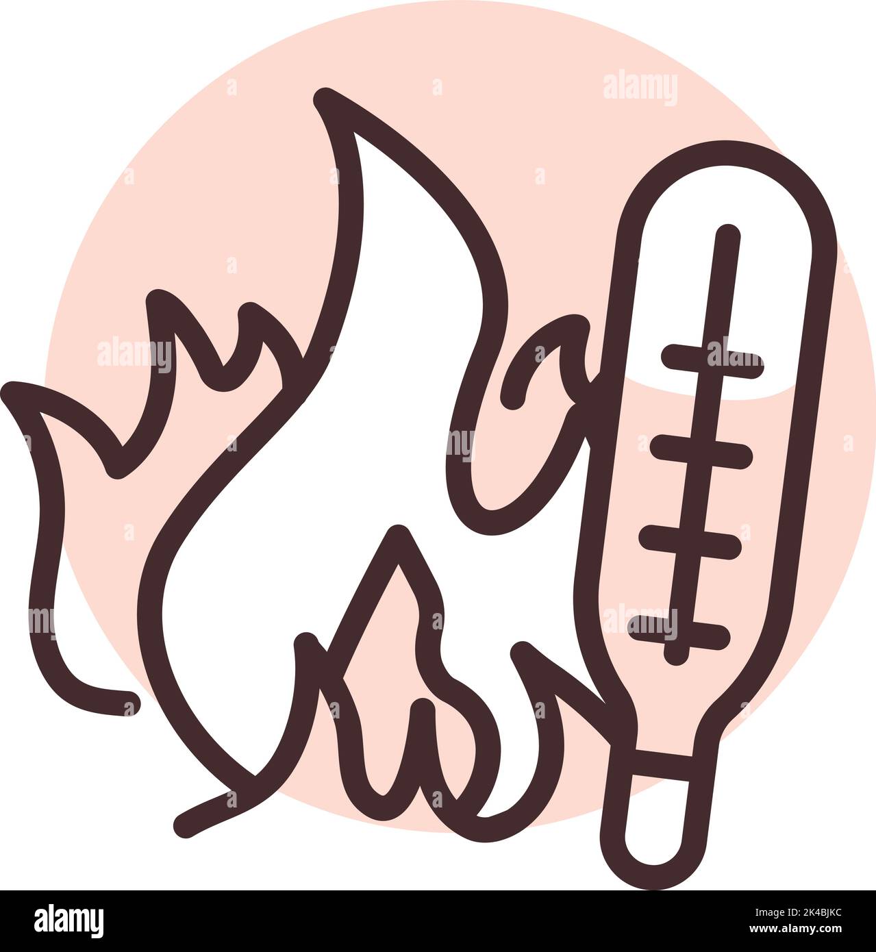 Disaster global warming, illustration, vector on white background. Stock Vector