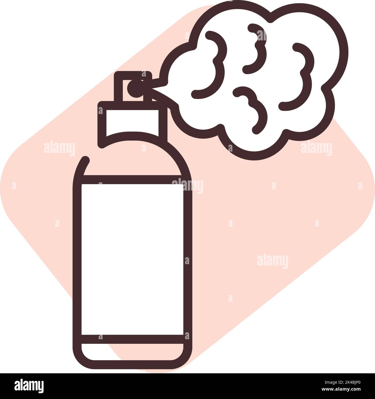 Disaster co2 gas, illustration, vector on white background. Stock Vector