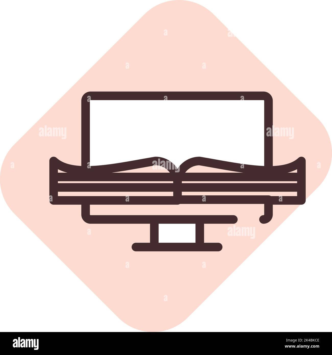 E books website, illustration, vector on white background. Stock Vector