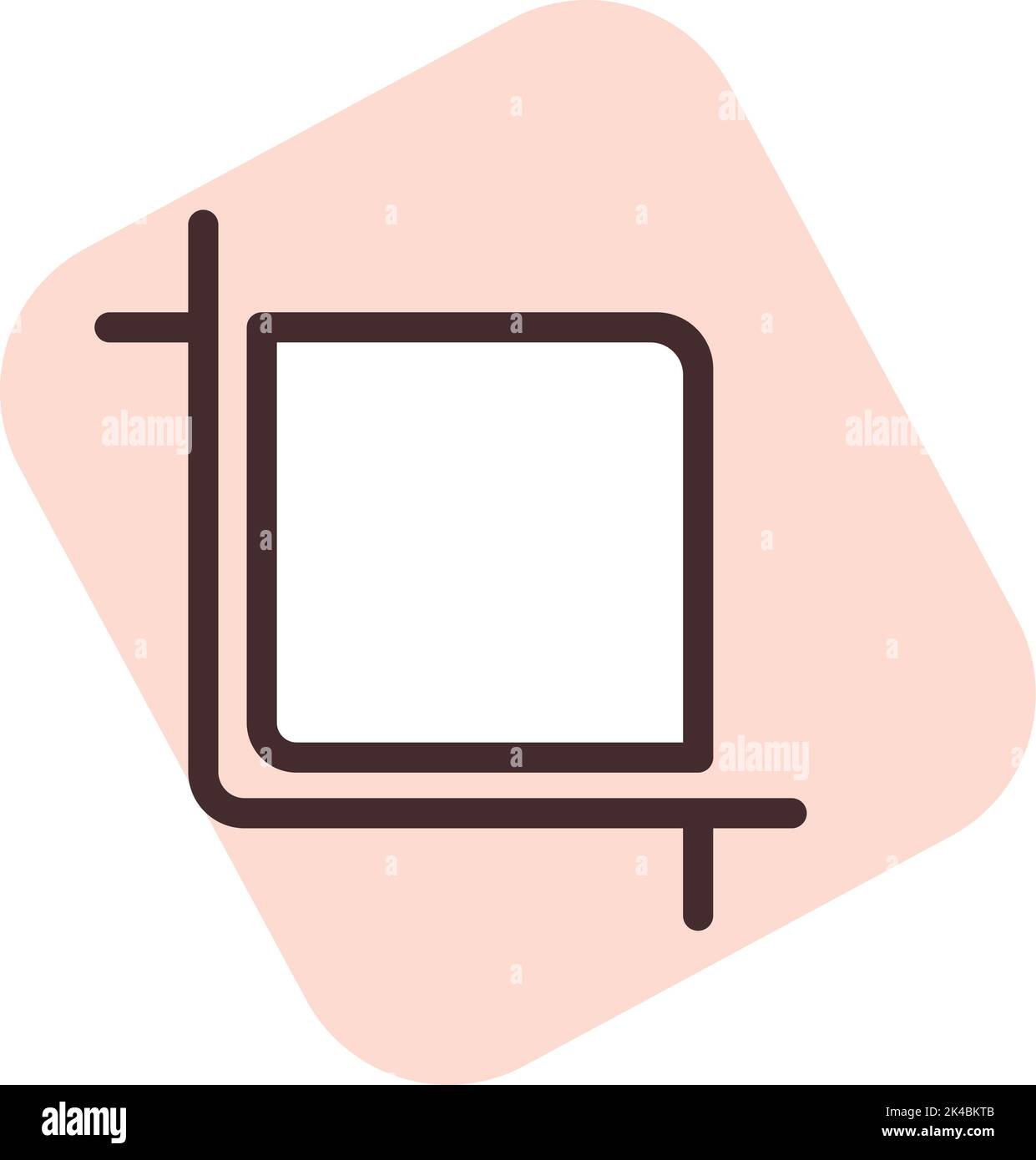 Graphic design crop tool, illustration, vector on white background ...