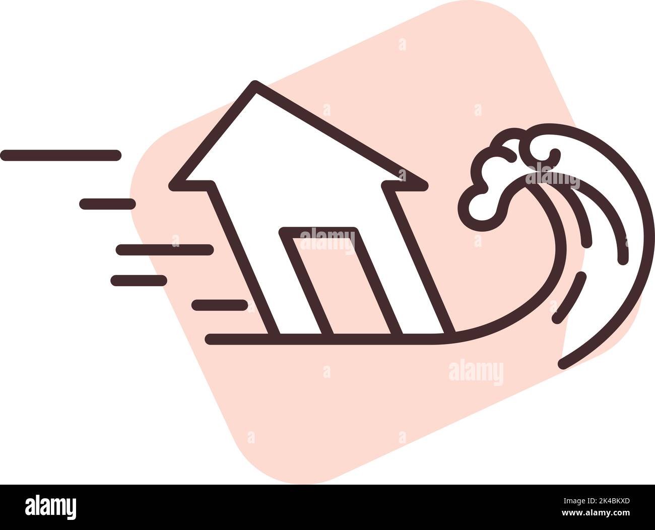 Disaster hurricane, illustration, vector on white background. Stock Vector