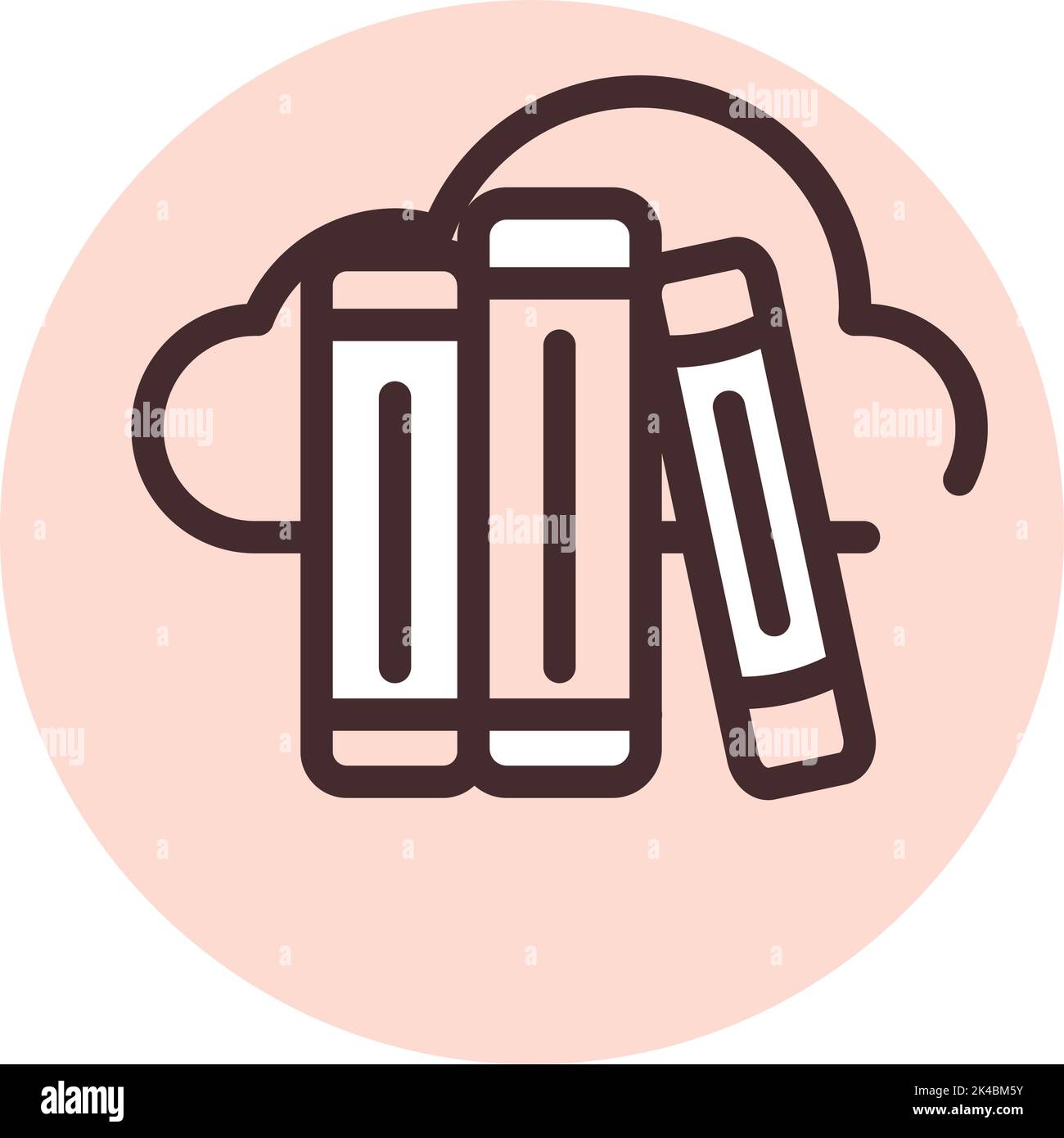 E books cloud, illustration, vector on white background. Stock Vector