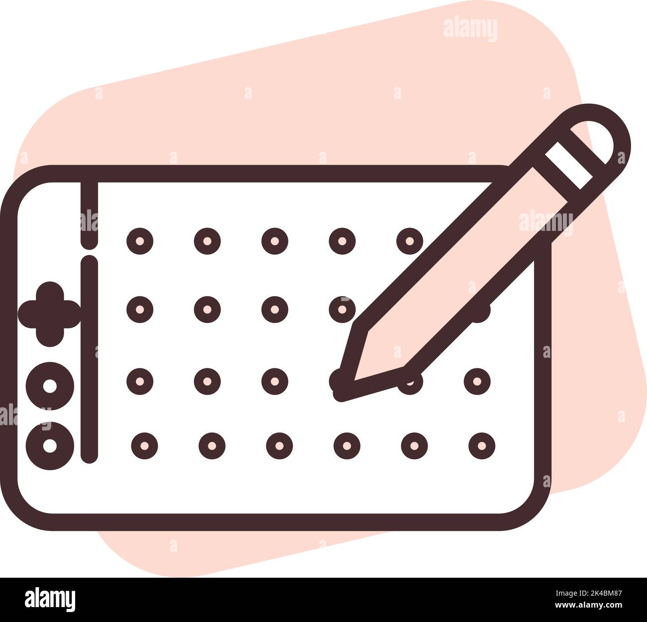 Graphic design tablet illustration vector on white background stock