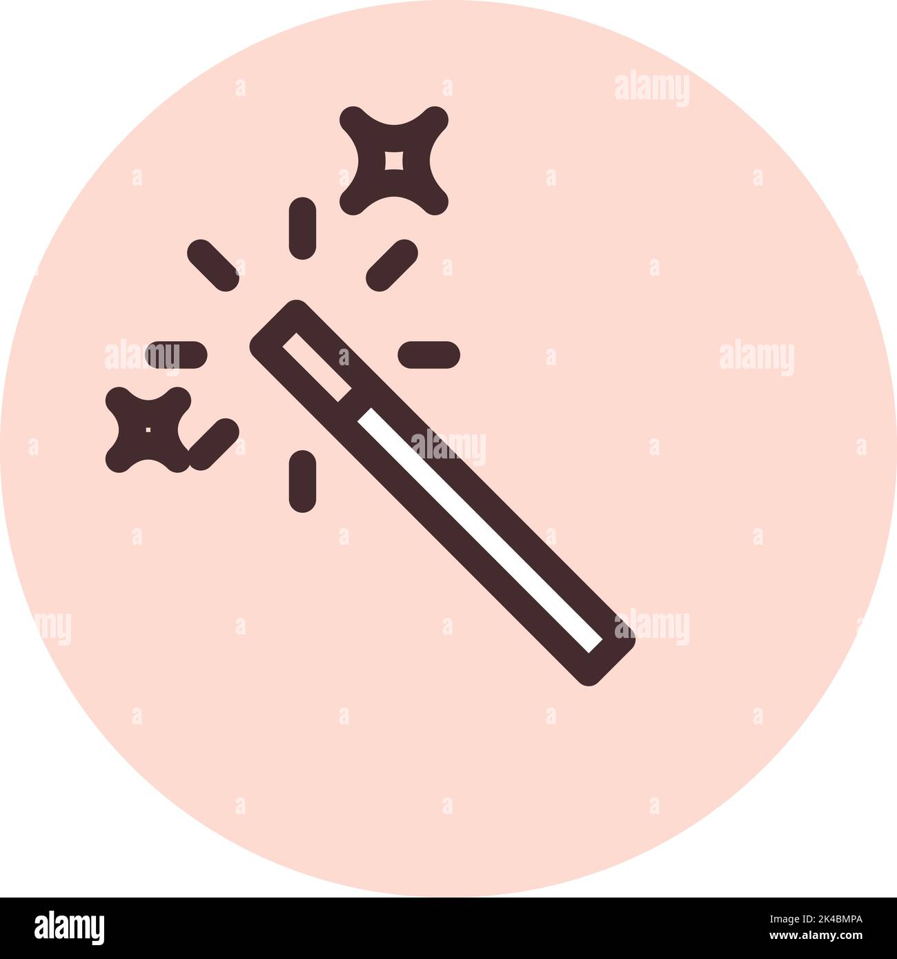 Graphic design wand, illustration, vector on white background Stock