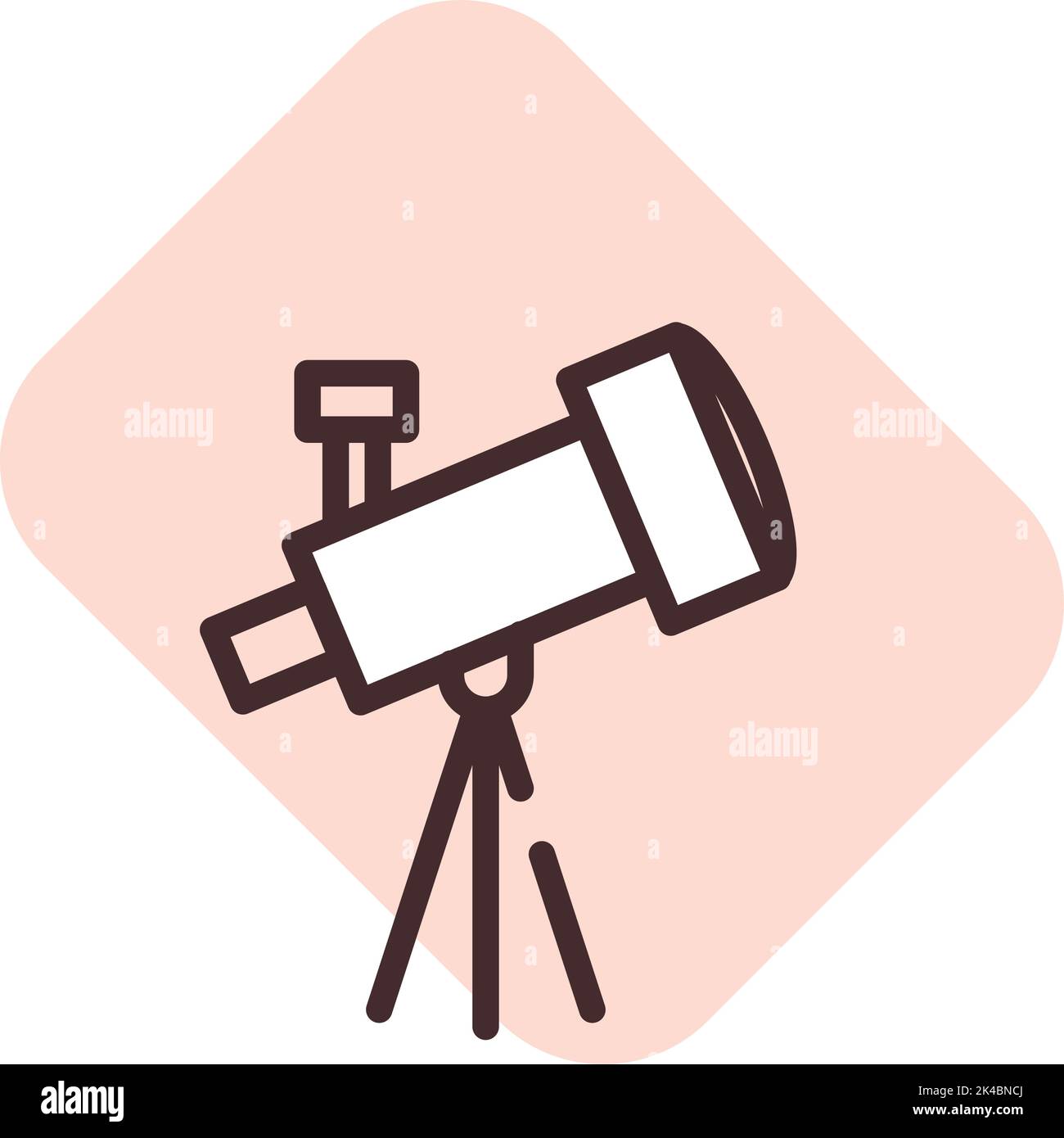 Hobby astronomy, illustration, vector on white background. Stock Vector