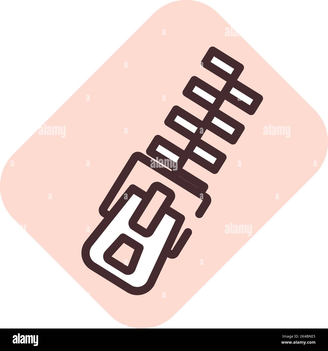 Hobby zipper , illustration, vector on white background. Stock Vector