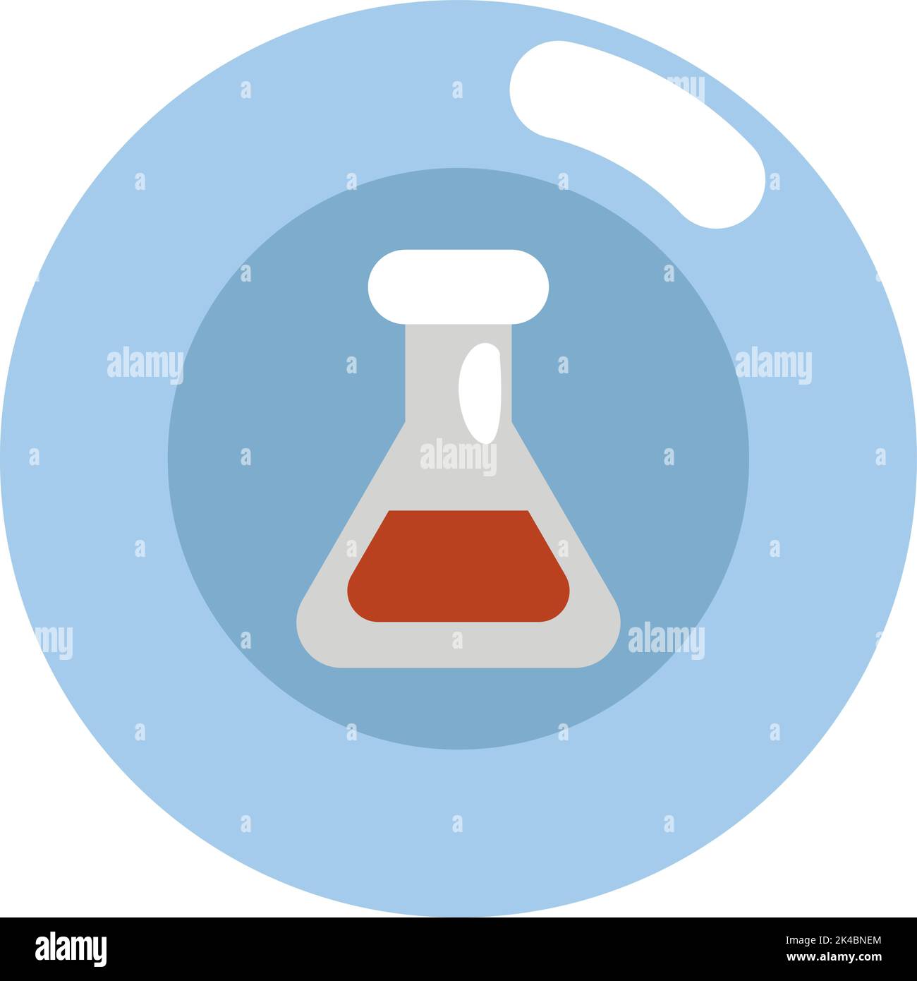 Hobby chemistry, illustration, vector on white background. Stock Vector