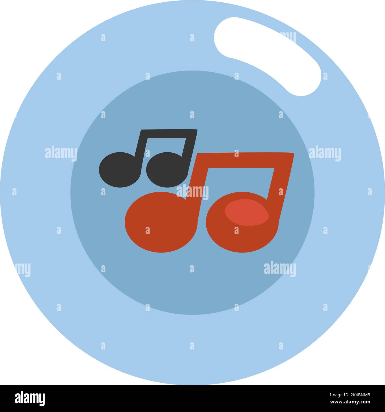 Hobby music, illustration, vector on white background. Stock Vector