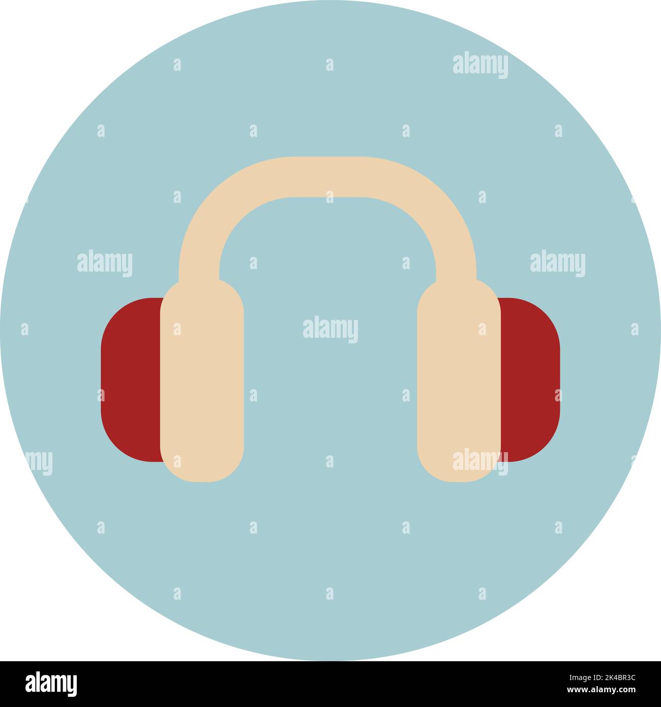Movie headphones, illustration, vector on white background Stock Vector