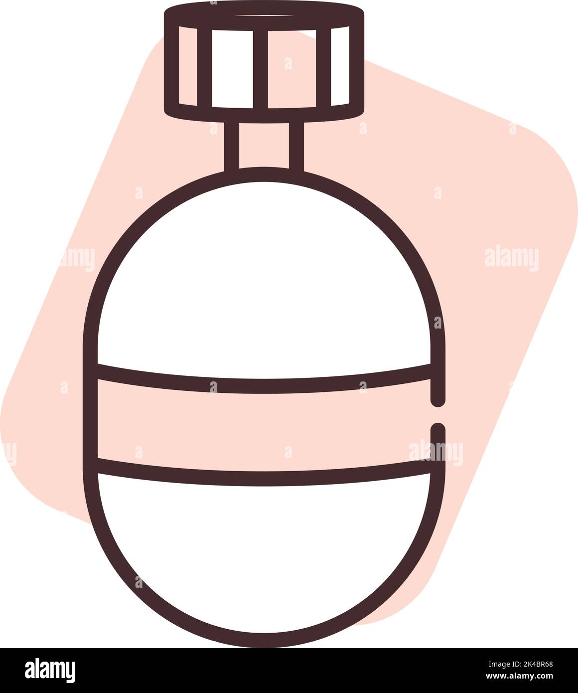 Plumbing oxygen tank, illustration, vector on white background. Stock Vector