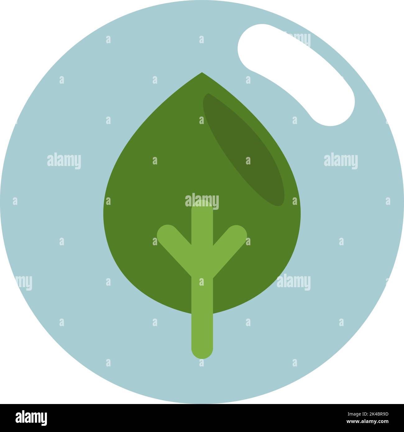 Green leaf illustration Stock Vector Images - Alamy