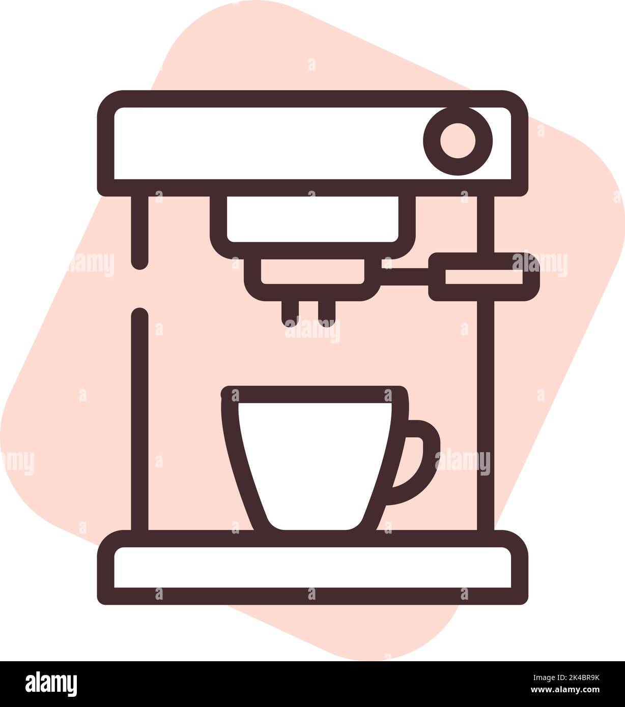Office coffee, illustration, vector on white background. Stock Vector