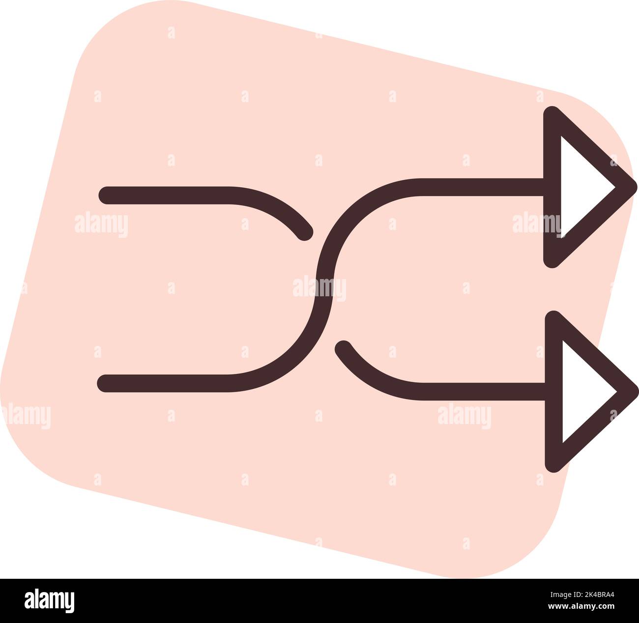Play media change , illustration, vector on white background. Stock Vector