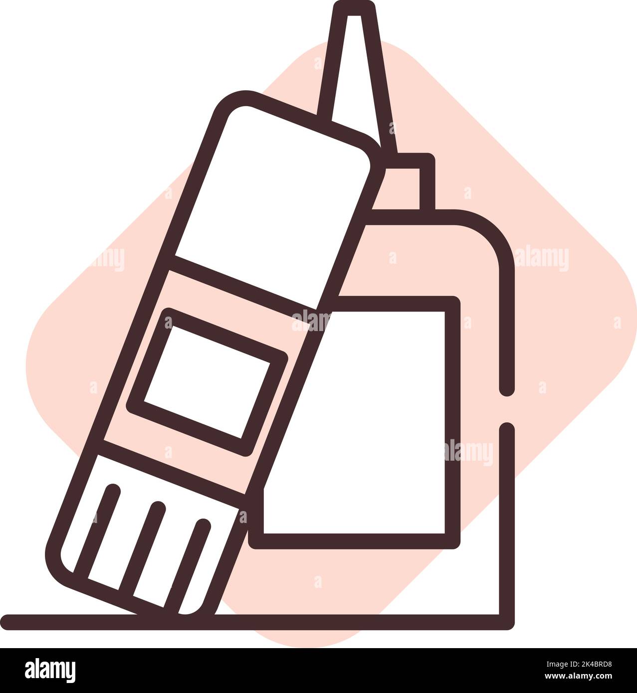 Office glue, illustration, vector on white background. Stock Vector