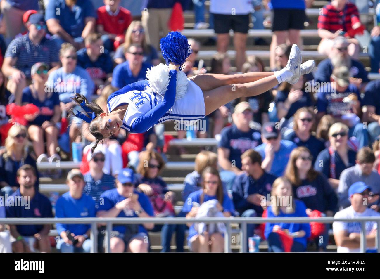 Oxford, MS, USA. 01st Oct, 2022. Kentucky Wildcats cheerleaders