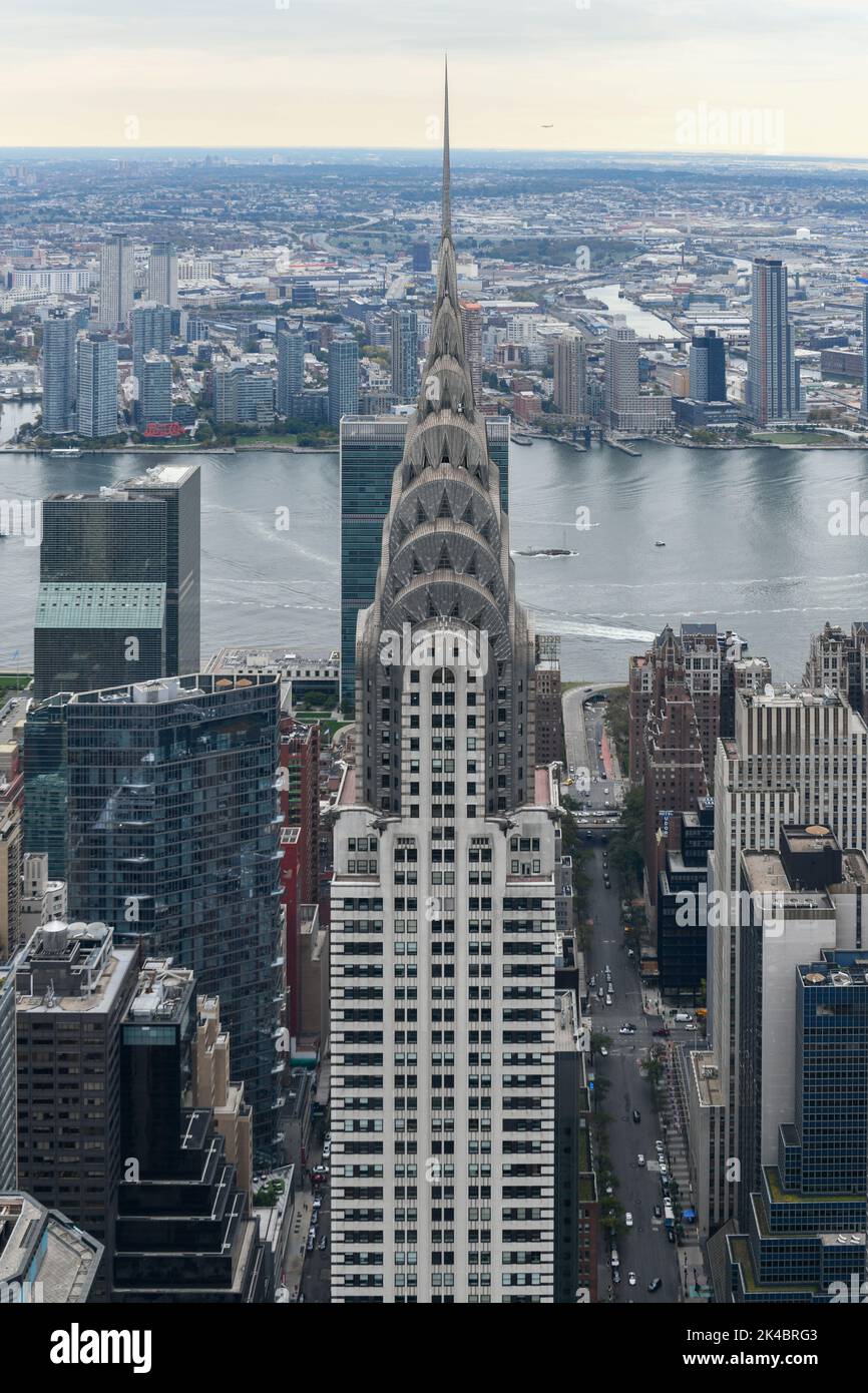 Aerial view of the New York City skyline from Midtown Manhattan Stock ...