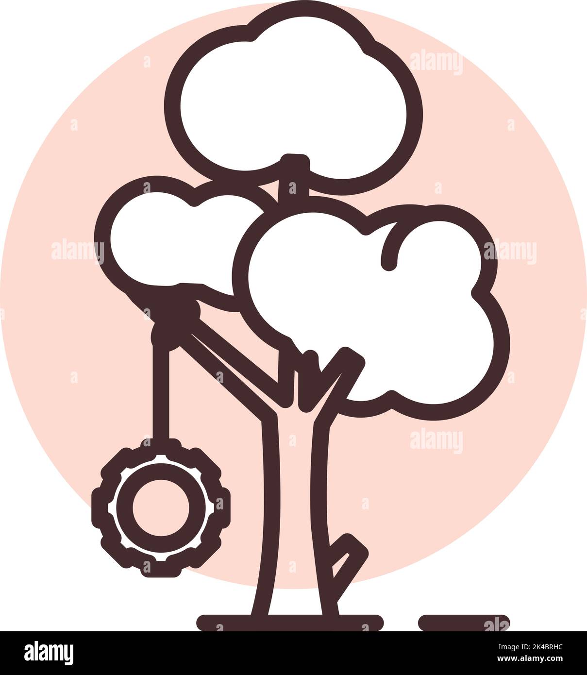 Park tree , illustration, vector on white background Stock Vector Image ...