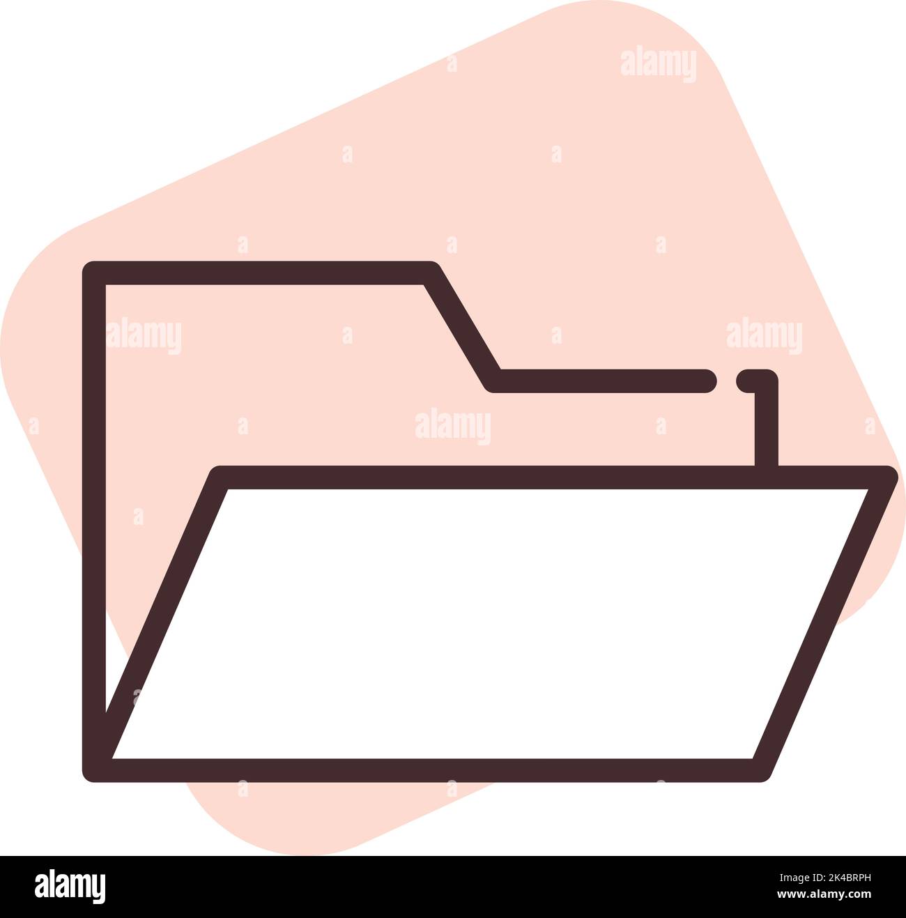 Play media folder, illustration, vector on white background. Stock Vector