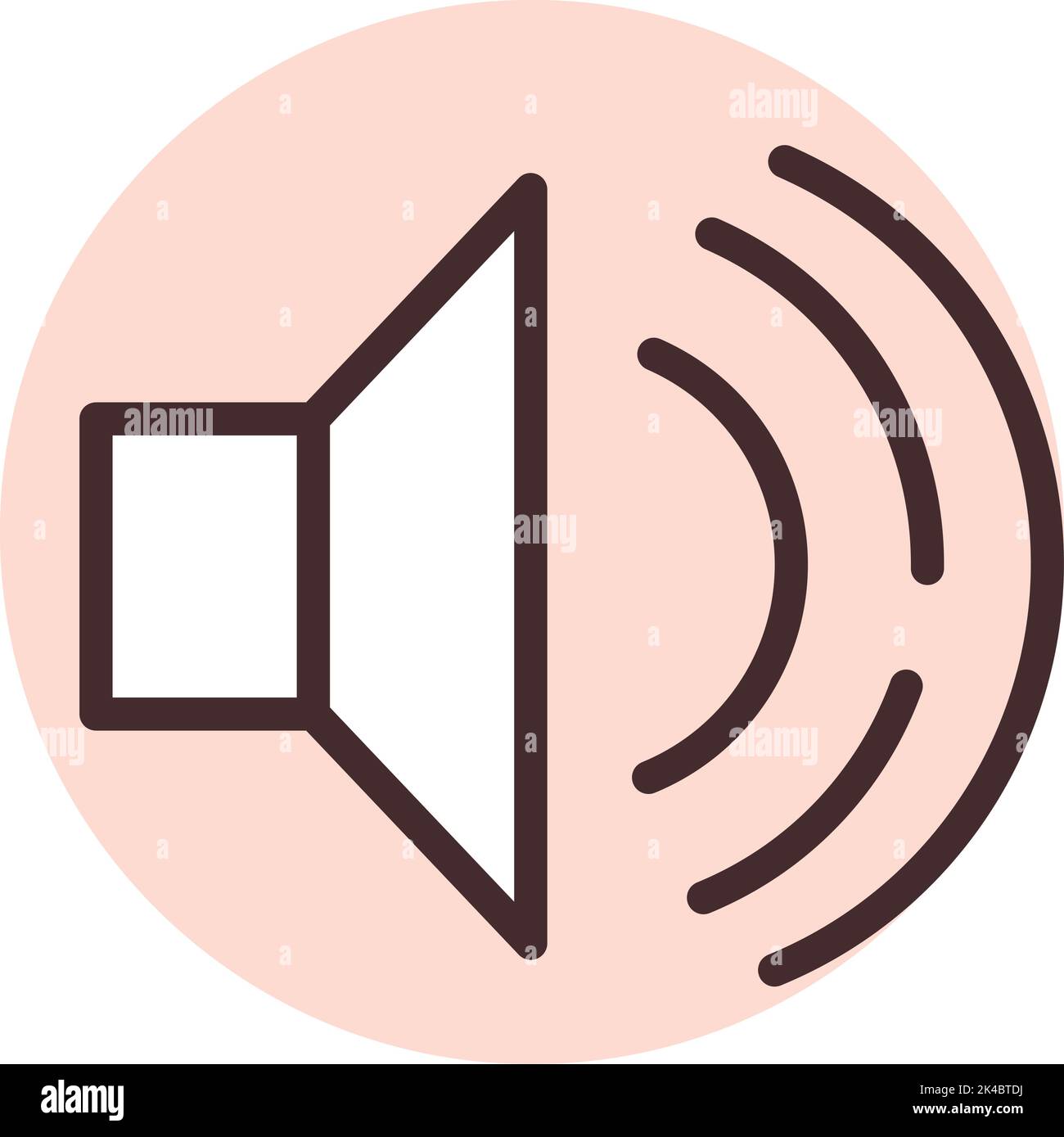 Play high volume, illustration, vector on white background. Stock Vector