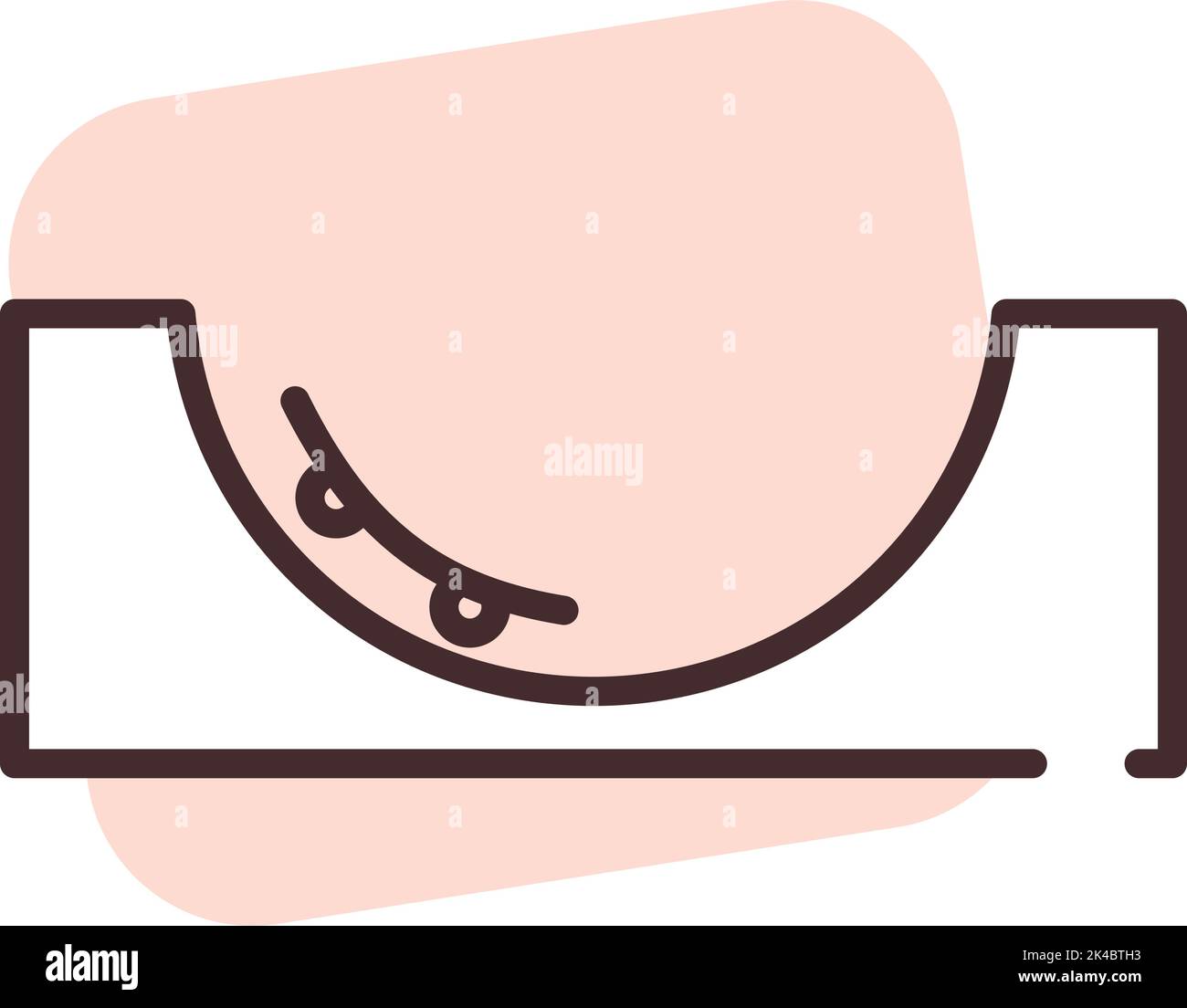 Skate park, illustration, vector on white background. Stock Vector