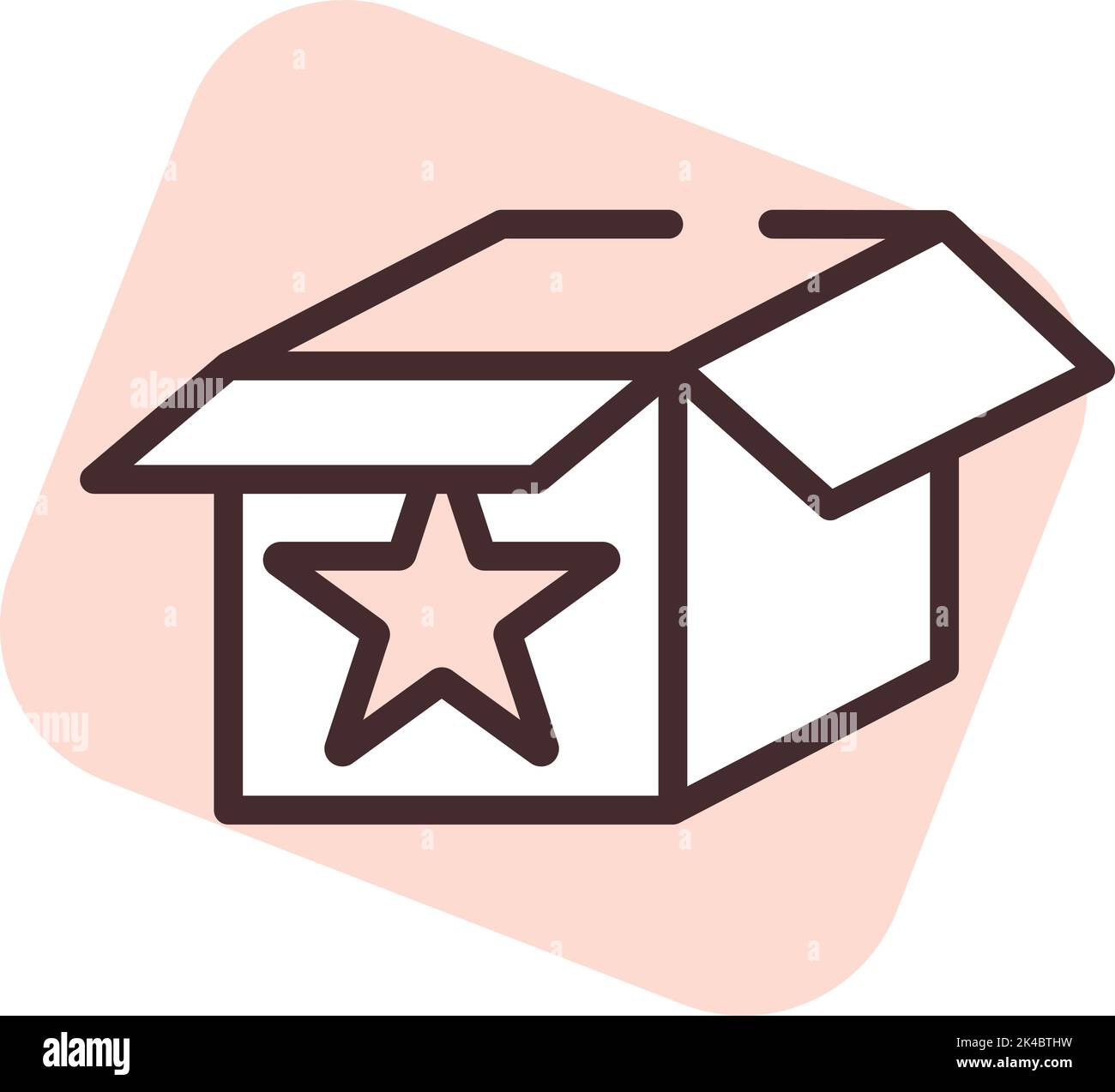 Printing box, illustration, vector on white background. Stock Vector