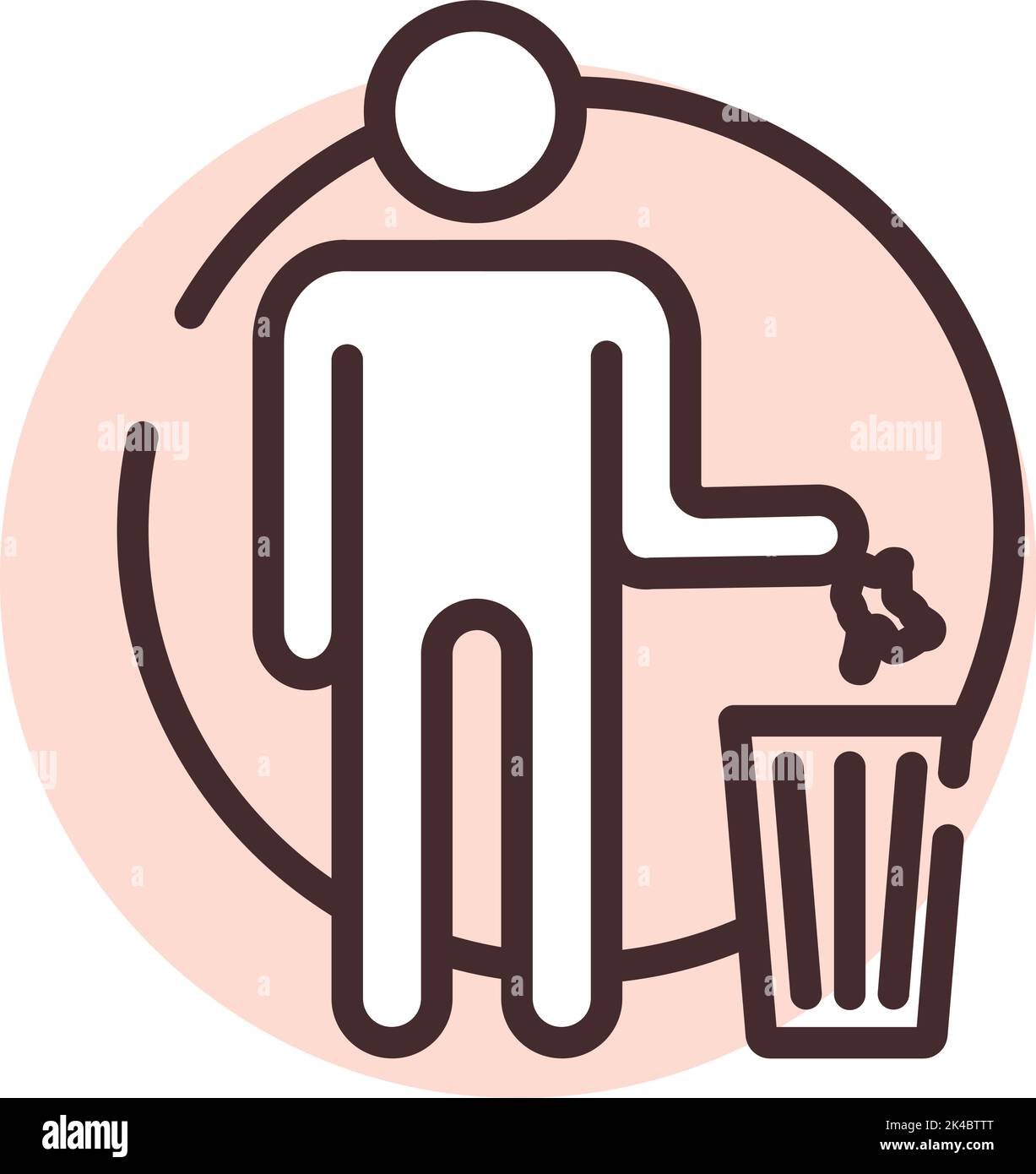 Do not litter, illustration, vector on white background Stock Vector