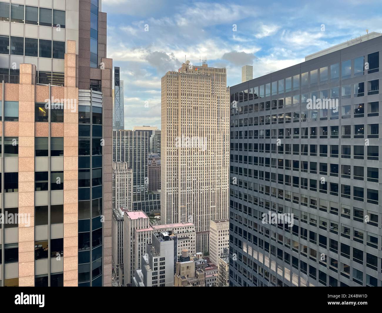 New York - Sept 21, 2021: Aerial view of the Midtown skyline in ...