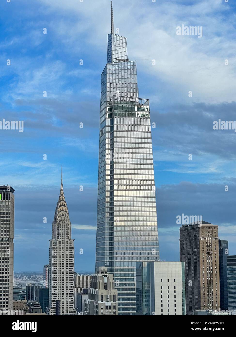 Aerial view of the Midtown skyline in Manhattan, New York City Stock ...