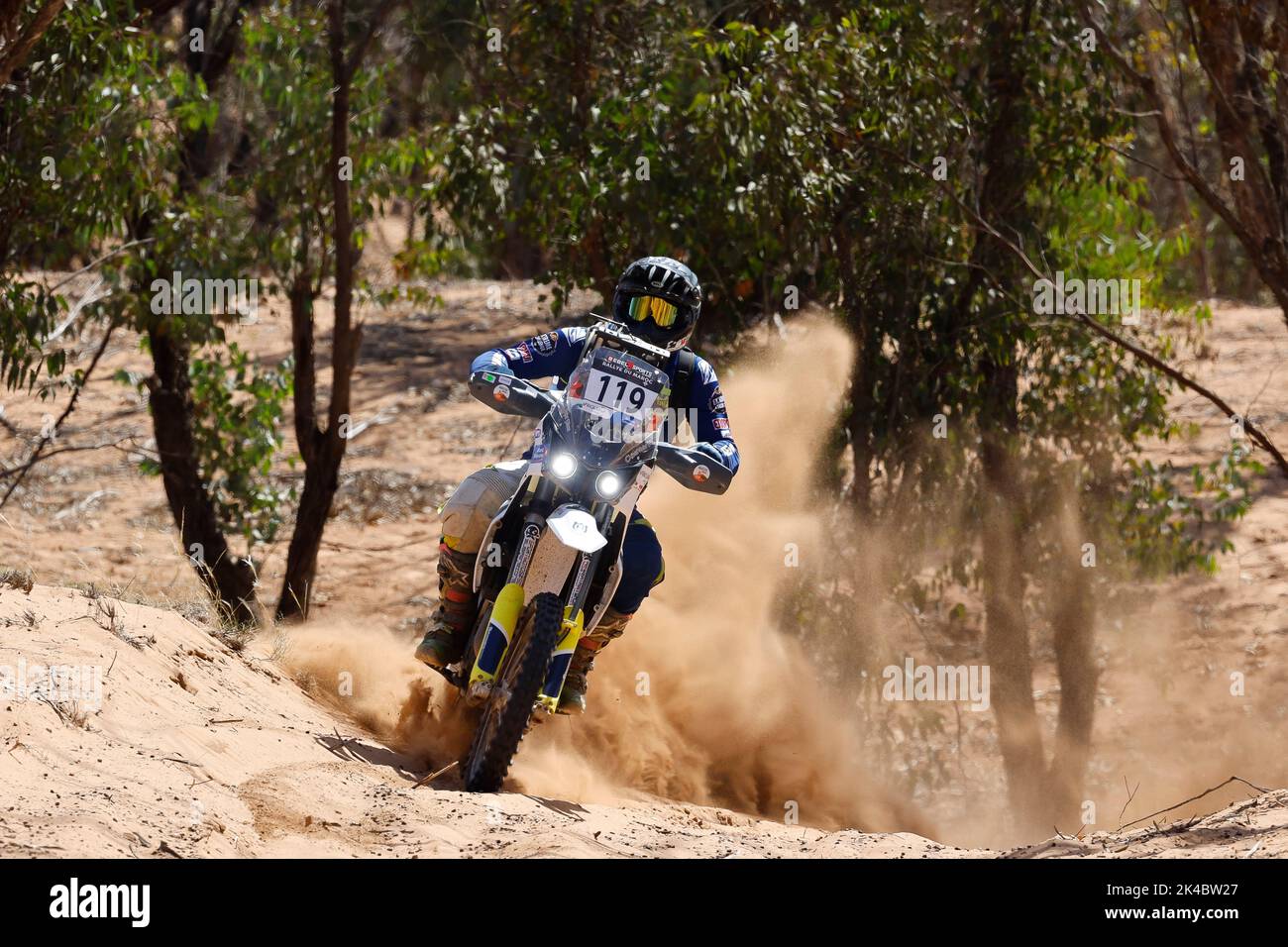 119 YON Alexandre (fra), Enduro Normandie, Husqvarna FE450, action during the Prologue of the Rallye du Maroc 2022, 3rd round of the 2022 FIA World Rally-Raid Championship, on October 1, 2022 in Agadir, Morocco - Photo Frédéric Le Floc'h / DPPI Stock Photo