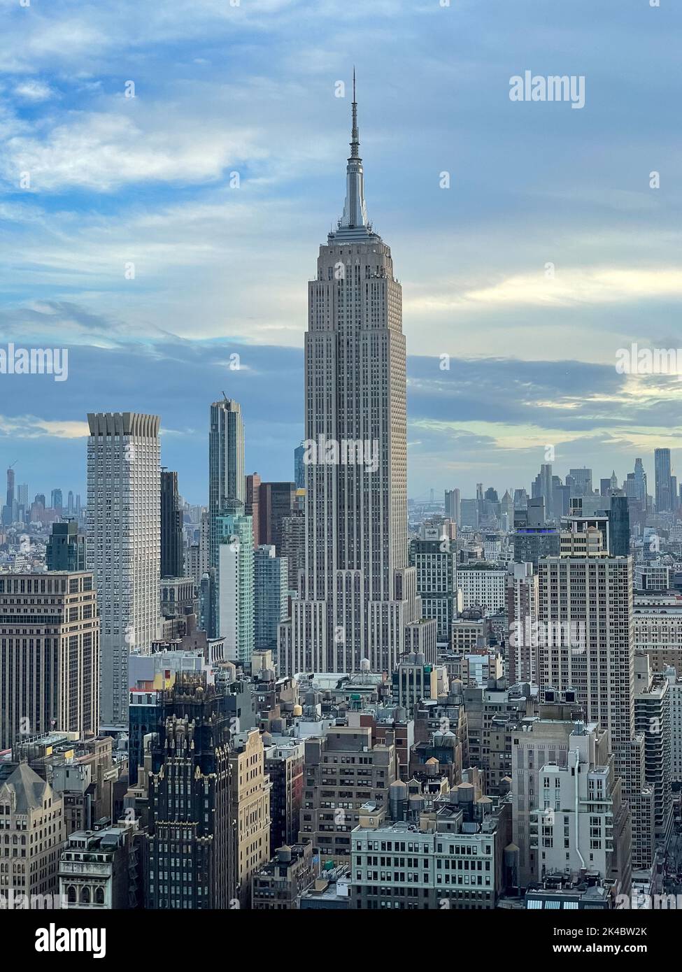 Aerial view of the Midtown skyline in Manhattan, New York City Stock ...